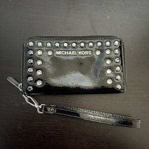 Michael Kors Black Patent Leather Clutch